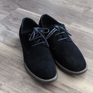 Zriang Suede Leather Dress Shoes Black - Men Size 8